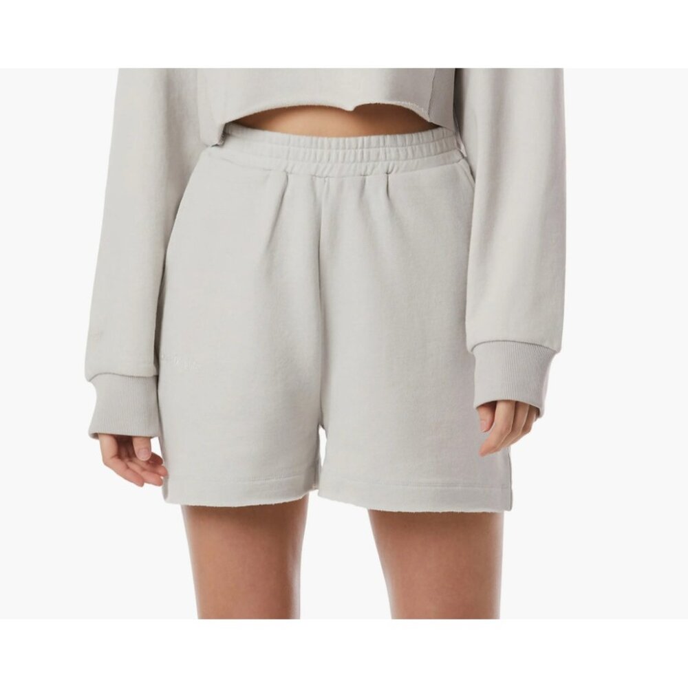 Favorite Daughter Womens Lounge Shorts Pull On Elastic Waist Raw Hem Gray Large